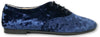 Beberlis Blue Velvet Oxford-Tassel Children Shoes