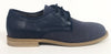 Blublonc Blue Linen Oxford-Tassel Children Shoes