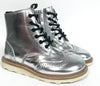 Young Soles Sidney Silver Boot-Tassel Children Shoes