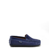 Atlanta Mocassin Royal Blue Textured Loafer-Tassel Children Shoes