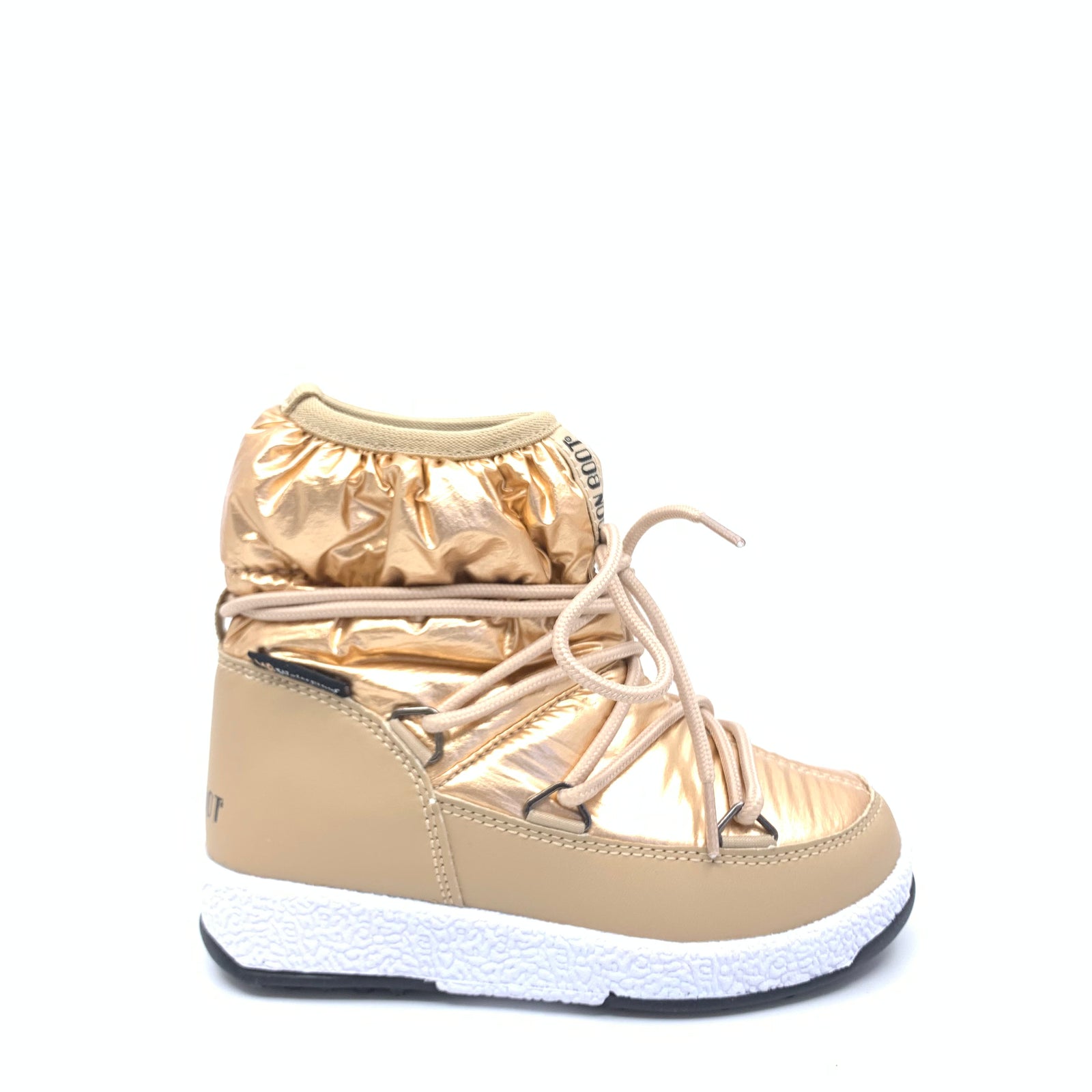 Moon Boot Rose Gold Nylon-Tassel Children Shoes