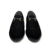 Blublonc Black Suede Chain Slip-on-Tassel Children Shoes