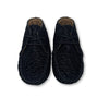 Atlanta Mocassin Black Textured Bootie-Tassel Children Shoes