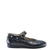 Hoo Black Croc Studded Mary Jane-Tassel Children Shoes