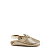 Pepe Gold Perforated Clog-Tassel Children Shoes