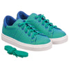 Kenzo Green And Blue Sneaker-Tassel Children Shoes