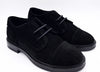 Manuela Black Suede Oxford-Tassel Children Shoes