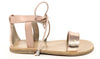 Manuela Gold and Nude Ankle Tie Sandal-Tassel Children Shoes