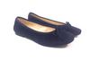 Manuela Navy Suede Ballet Slippers-Tassel Children Shoes