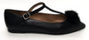 Marian Black Leather PomPom T-strap-Tassel Children Shoes