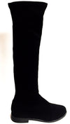 Marian Black Suede Tall Stretch Boot-Tassel Children Shoes