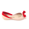 Melissa Beige and Red Bow Jelly-Tassel Children Shoes