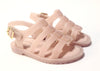 Mini Melissa Light Pink Matte Sandal-Tassel Children Shoes