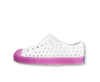 Native Jefferson Shell White / Lavender Glow-Tassel Children Shoes