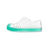 Native Jefferson Shell White / Minty Glow-Tassel Children Shoes