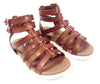 Nina Camel Gladiator Velcro Sandal-Tassel Children Shoes
