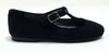 Papanatas Black Suede Perforated T-strap-Tassel Children Shoes