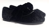 Papanatas Black Velvet Open Lace Shoe-Tassel Children Shoes