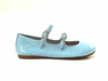 Papanatas Blue Patent Double Strap-Tassel Children Shoes