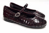 Papanatas Burgundy Crocodile Mary Jane-Tassel Children Shoes