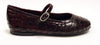 Papanatas Burgundy Crocodile Mary Jane-Tassel Children Shoes
