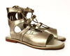 Papanatas Gold Lace-up Ankle Sandal-Tassel Children Shoes
