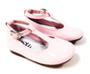 Papanatas Soft Pink Patent Ankle T-strap-Tassel Children Shoes