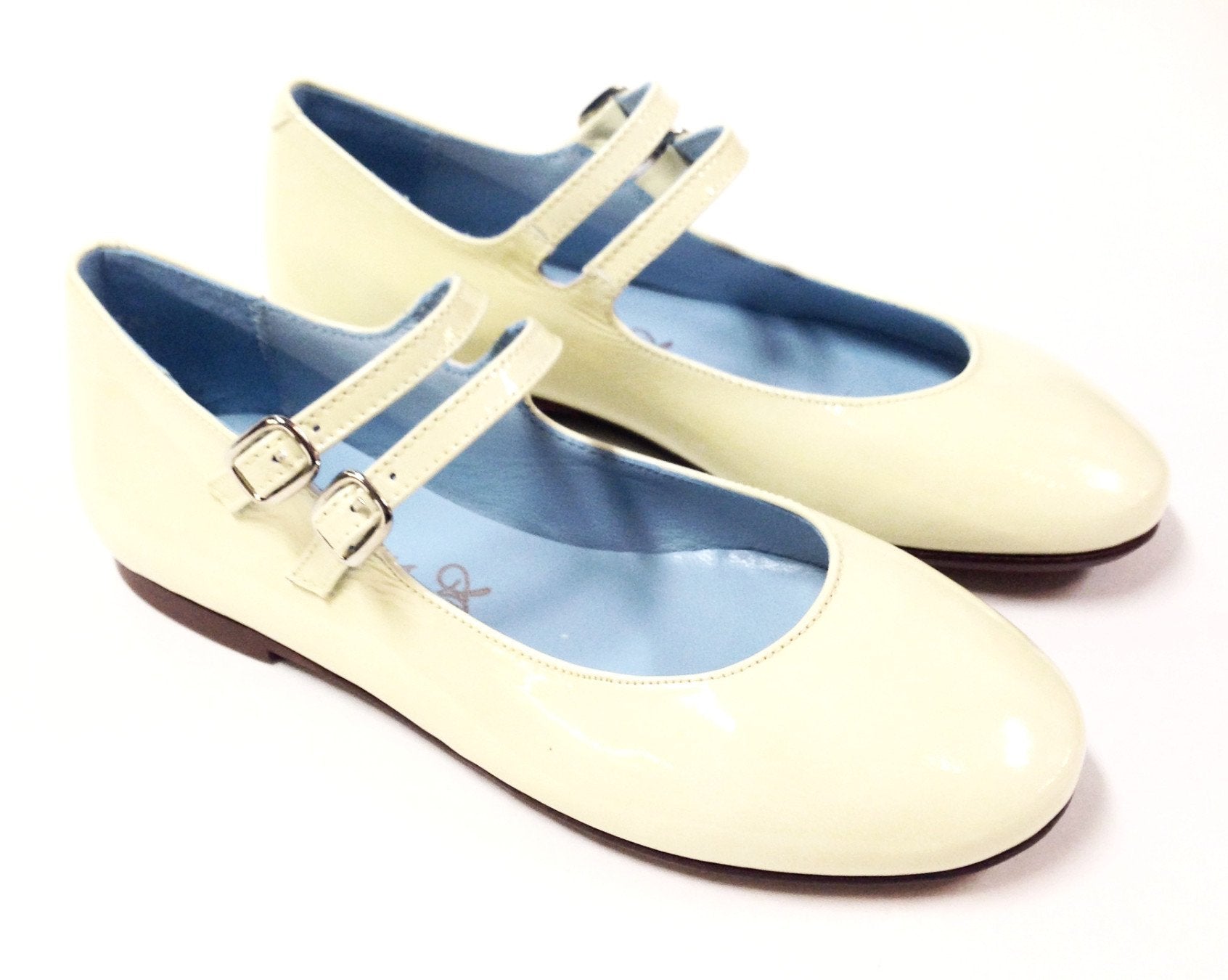 Papanatas Soft Yellow Double Strap Mary Jane-Tassel Children Shoes