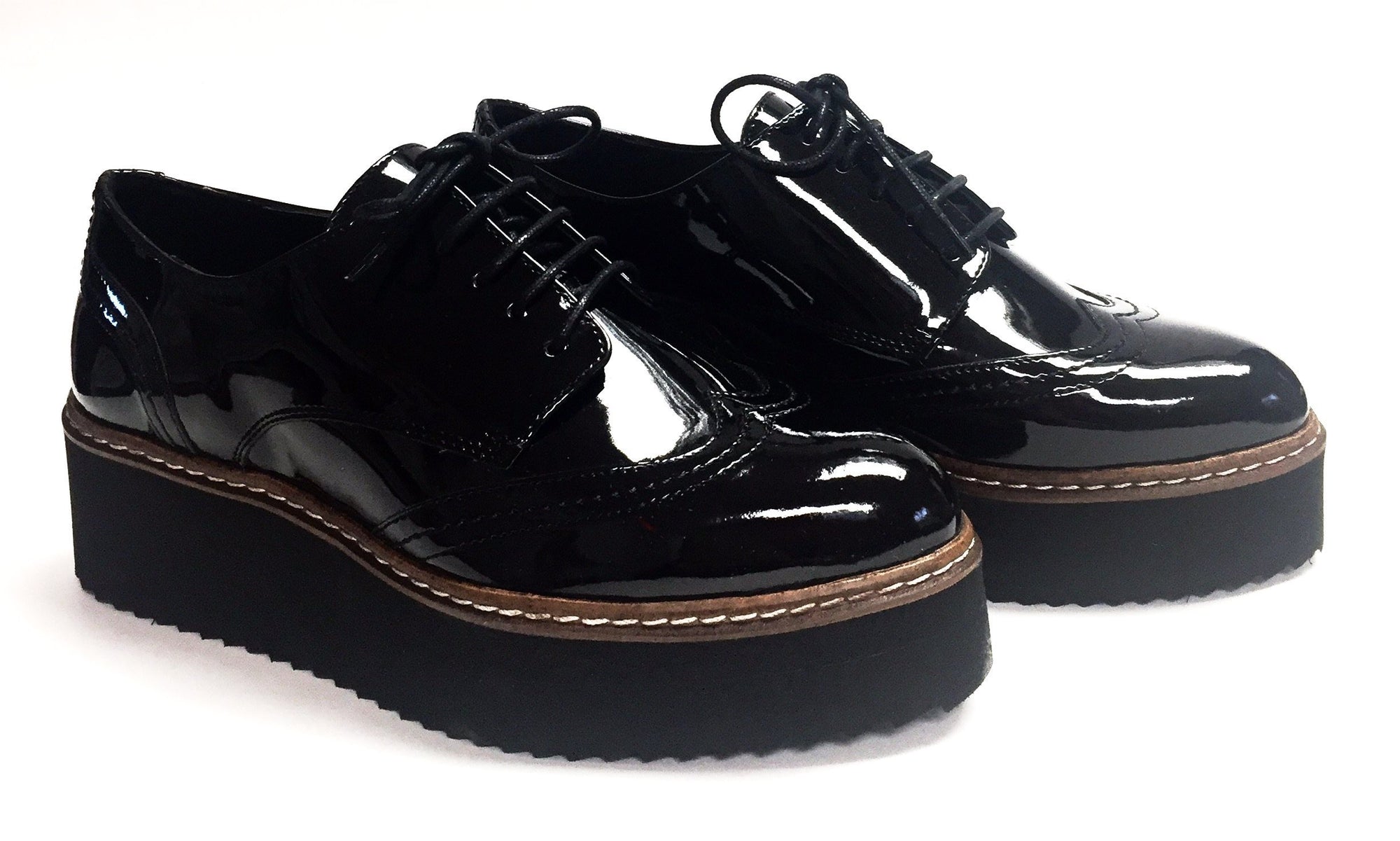 Shellys London Black Platform Oxford-Tassel Children Shoes