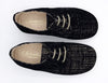 Sonatina Black Printed Suede Oxford-Tassel Children Shoes