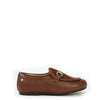 Manuela Brown Pebbled Buckle Loafer-Tassel Children Shoes