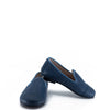 Hoo Blue Textured Cap Toe Smoking Loafer-Tassel Children Shoes
