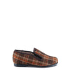 Hoo Brown Wool Plaid Smoking Loafer-Tassel Children Shoes