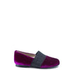 Hoo Fuchsia Velvet Sparkle Elastic Loafer-Tassel Children Shoes