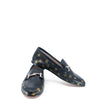 Hoo Black Star Print Buckle Loafer-Tassel Children Shoes
