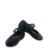 Blublonc Black Spotted Wool Mary Jane-Tassel Children Shoes