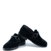 Blublonc Black Velvet Chain Dress Shoe-Tassel Children Shoes