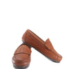 LMDI Cognac Slip-On Loafer-Tassel Children Shoes