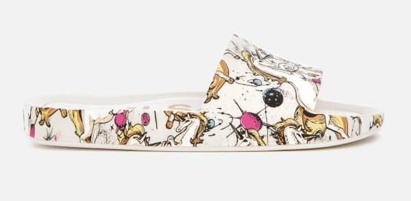 Melissa Unicorn Print Slide-Tassel Children Shoes