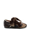 Papanatas Brown and Gold Pony Bow Mary Jane-Tassel Children Shoes
