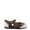 Papanatas Ivory and Brown Plaid Wingtip Mary Jane-Tassel Children Shoes