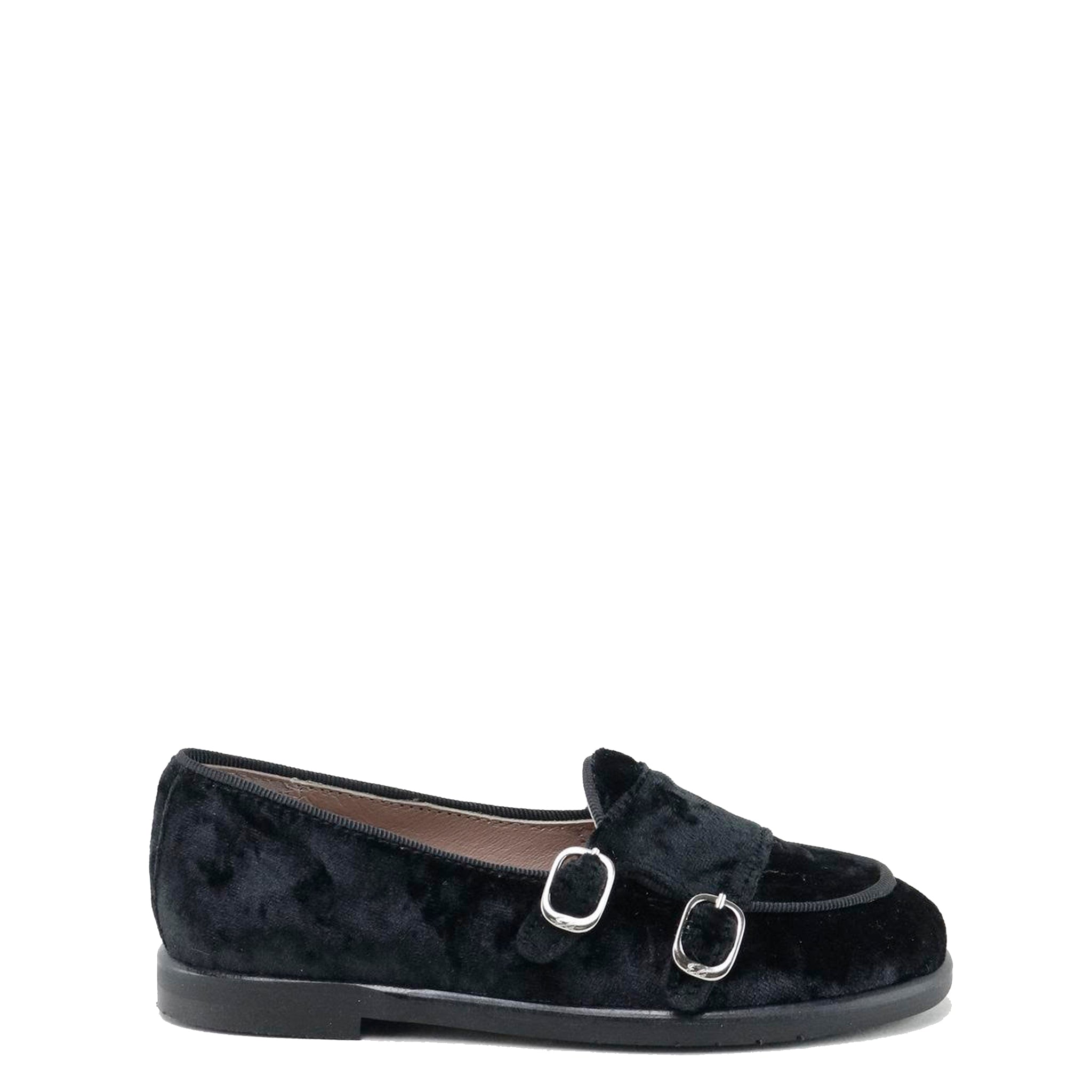 Papanatas Crushed Velvet Double Monk Loafer - Tassel Children Shoes