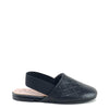 Papanatas Black Diamond Cut Elastic Mule-Tassel Children Shoes