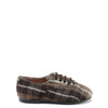 Papanatas Brown Plaid Lace Oxford-Tassel Children Shoes