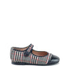 Papanatas Black and White Plaid Captoe Mary Jane-Tassel Children Shoes