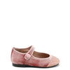 Papanatas Pink Velvet Quilted Captoe Mary Jane-Tassel Children Shoes
