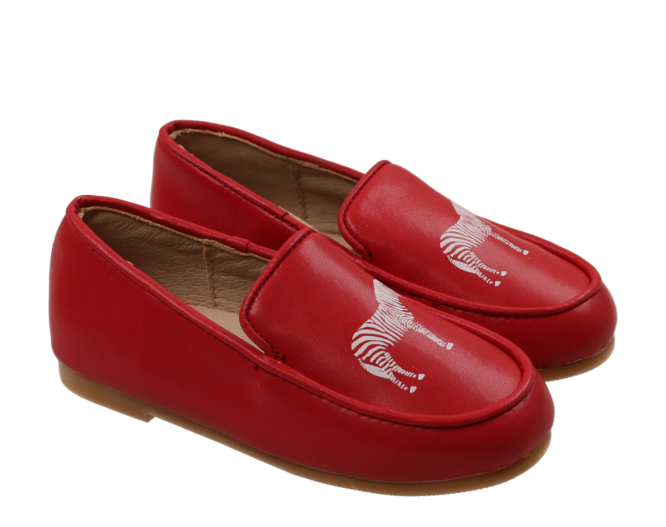 Zeebra Strawberry Red Logo Loafers-Tassel Children Shoes